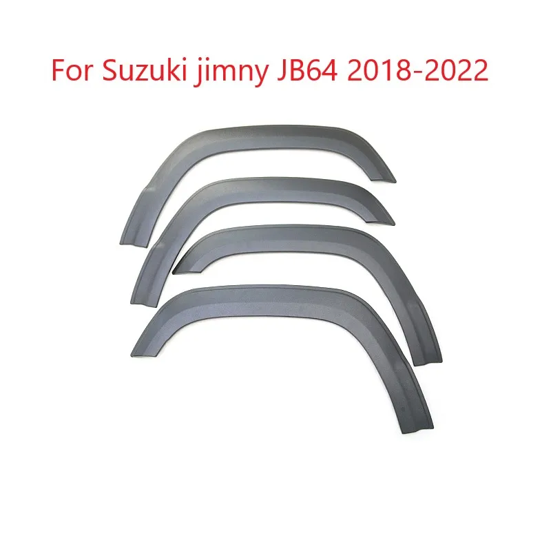

4Pcs Car Styling Matte Black Wheel Eyebrow Round Arc Fender Mud Flaps Mudguards Splash Guards For Suzuki jimnyJB64 2018-2022