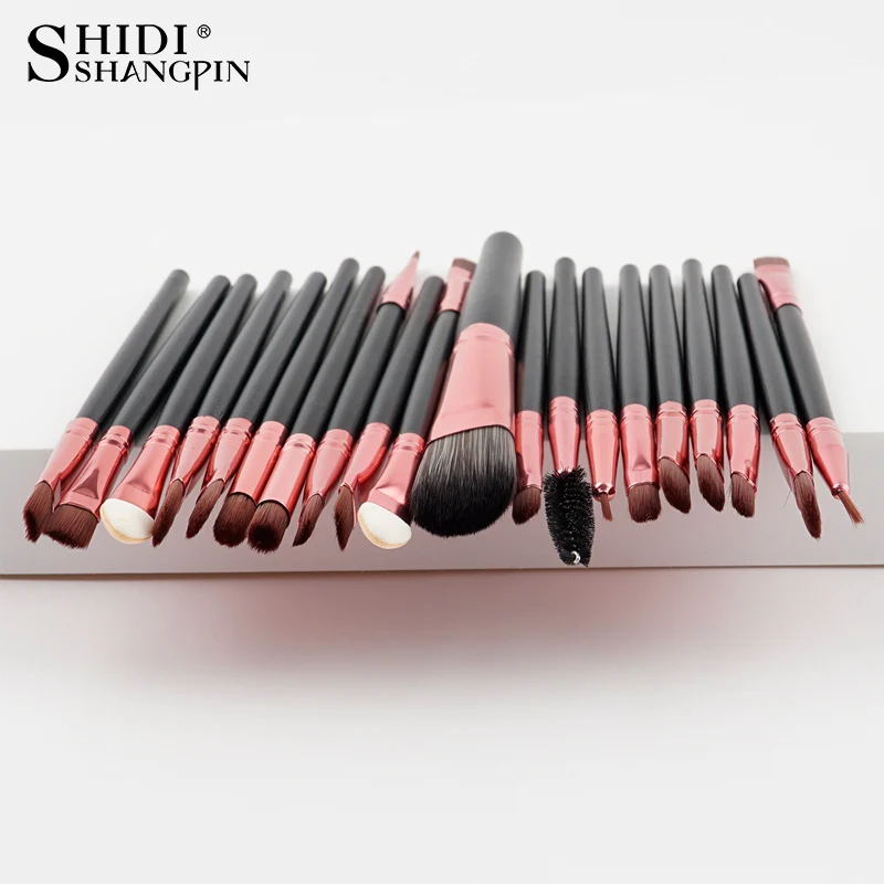 20PCSMakeup Brushes Luxury Champagne For Foundation Powder Blush Eyeshadow Concealer Lip Eye Makeup Brush Cosmetics Beauty Tools | Красота и