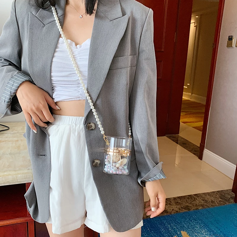 2020 летняя Прозрачная Круглая мини сумка через плечо из ПВХ женская дизайнерская