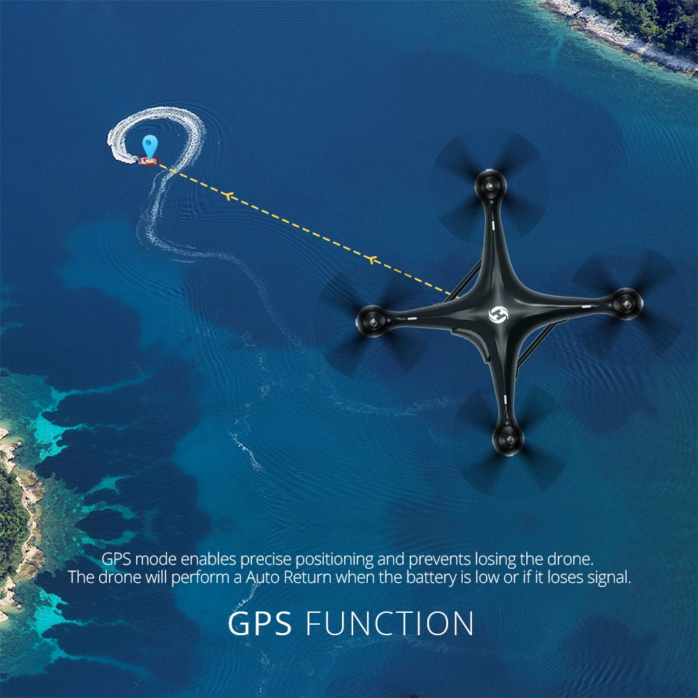 Holy Stone HS100 gps Дроны с 1080P HD камерой FPV Wifi Дрон gps RC Квадрокоптер 120 ° FOV широкоугольный Радиоуправляемый вертолет Квадрокоптер