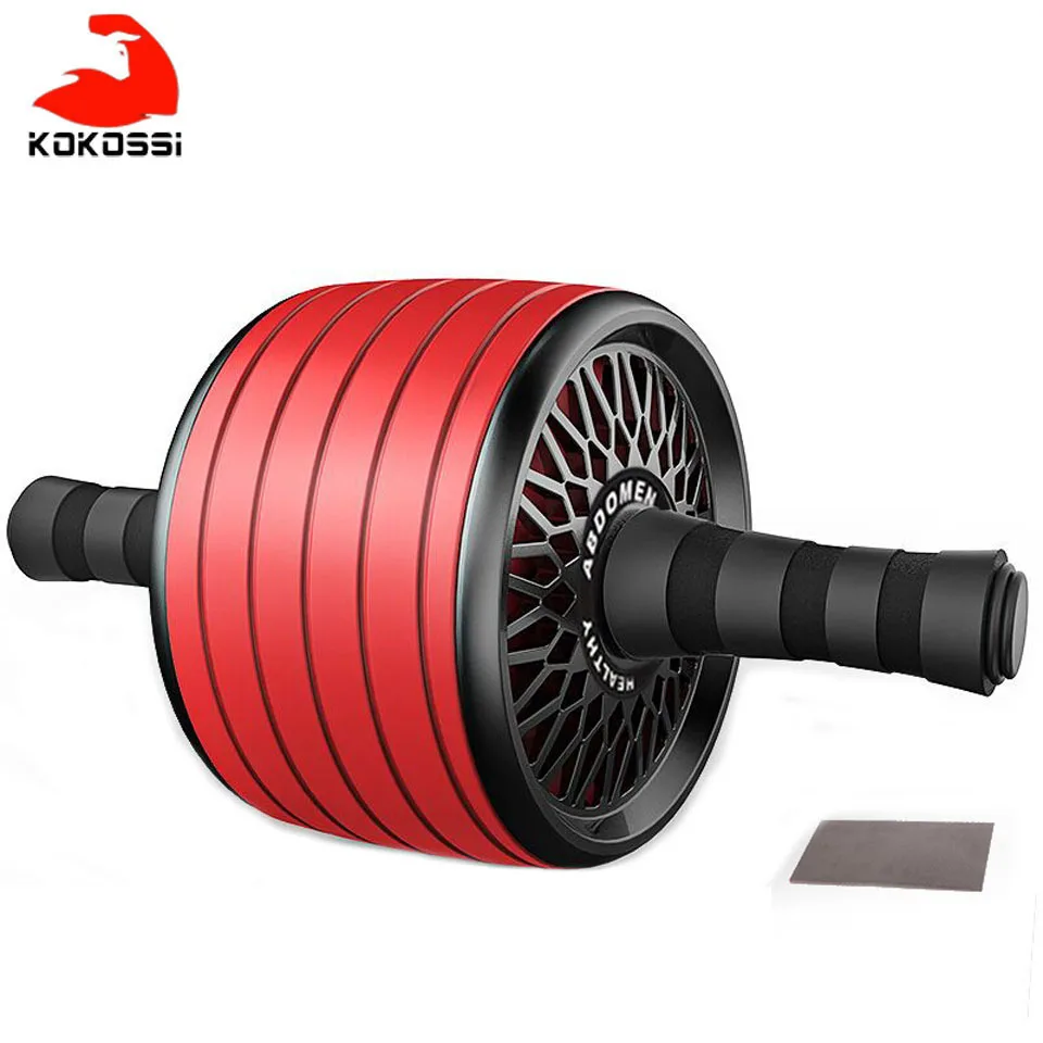 

KoKossi TPR Wider AB Roller No Noise with Mat for Abdominal Core Muscle Exercise Wheel Gym Home Fitness Equipment Stretch Body