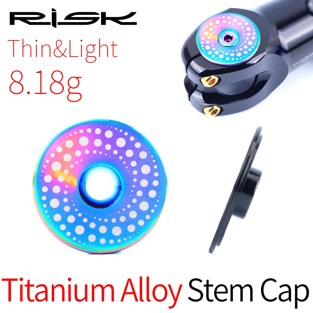 

RISK 3 Stil Titan Legierung Fahrrad Headset Cap + M6 * 30mm Bike Headset Cap Stem Bolt für MTB rennrad 28,6mm Oberen Gabe