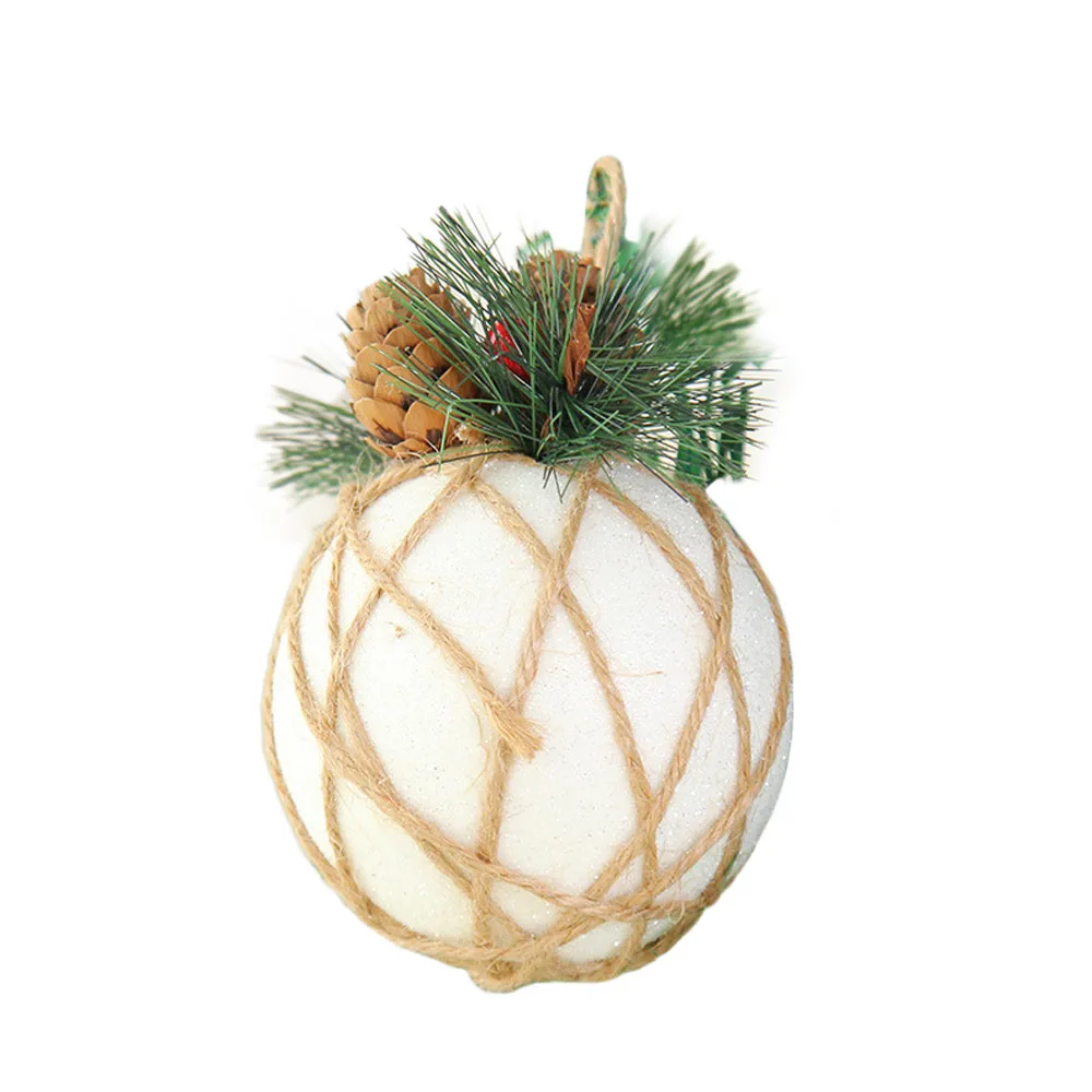 НОВАЯ РОЖДЕСТВЕНСКАЯ льняная вешалка для шариков рождественские безделушки