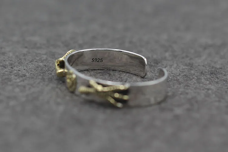 Открытый браслет из стерлингового серебра S925 персонализированный ретро-браслет