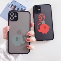 shockproof creative animal phone case for iphone 12 mini 11 13 pro max x xs max xr 7 8 plus se 2 elephant hard back couple cover