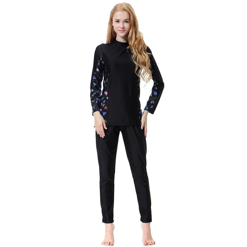 2019 Новый Мусульманский купальник женский консервативный скромный лоскутный