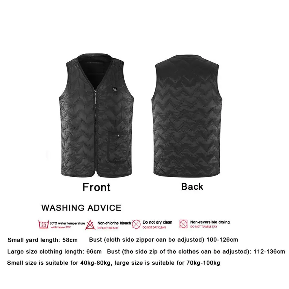 Мужской уличный жилет с инфракрасным подогревом и USB зимняя гибкая электрическая