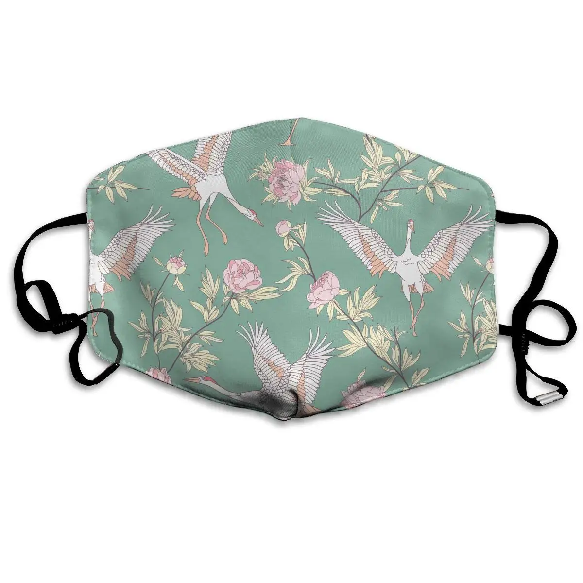 

Japanese Cranes Floral Washable Reusable Mask Anti Dust Face Mouth Mask For Kids Teens Adults Protection Mask With PM2.5 Filters
