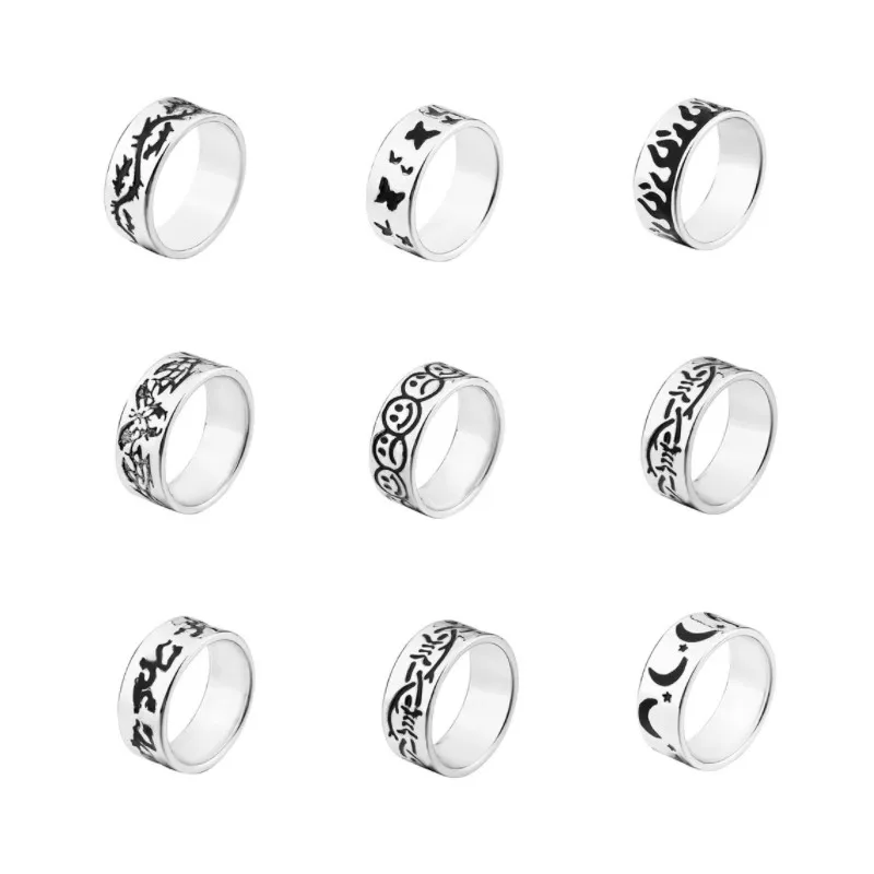 Кольцо с бабочкой и пламенем для мужчин женщин винтажное Ювелирное Украшение в