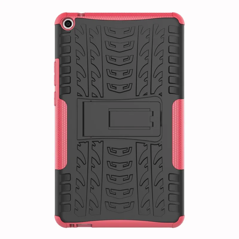 rose red Для huawei MediaPad T3 8,0 чехол T3-8 KOB-L09 KOB-W09 планшет защитный силиконовый чехол ТПУ+ PC противоударный Стенд кожаный чехол+ Защитная пленка на экран+ подставка для ручек - Цвет: rose red