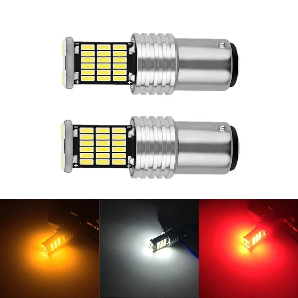 Автомобильная светодиодная лампа S25 4014 45 SMD 1157 BAY15D P21/5W 1016 с двойным контактом
