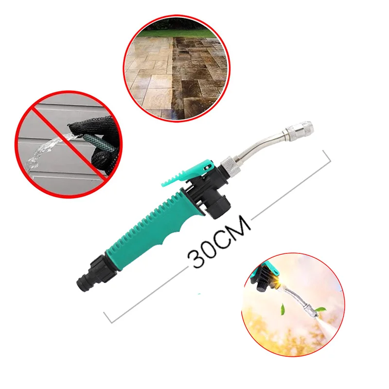 

AOZBZ 30cm Car Wash Water Gun Spray Gun Adjustable Stainless Steel High Pressure Washer Clean Water Gun For Home Garage Car