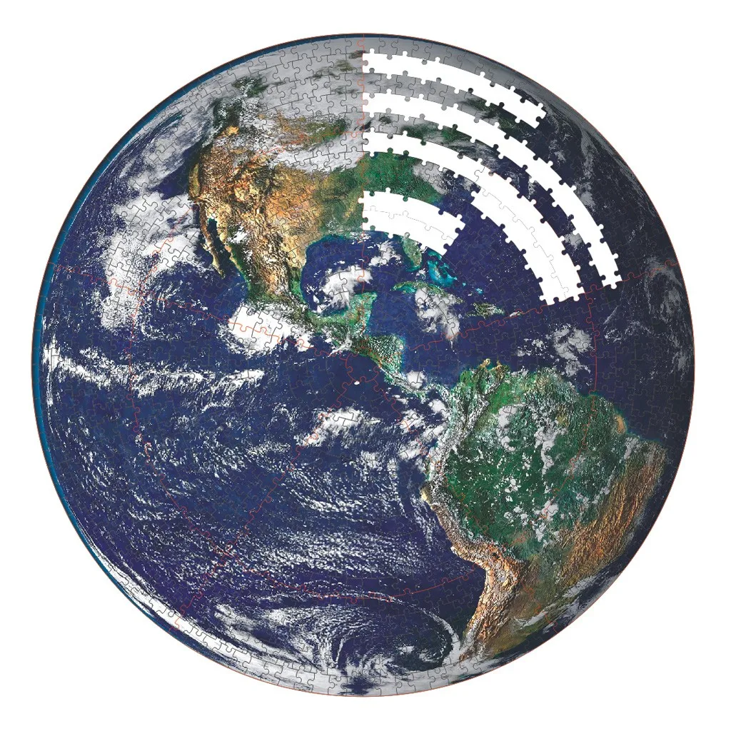 

HIINST Earth Shape 1000 Piece Large Jigsaw Picture Puzzles Game Adults Decompression toys Interesting Toys 2021