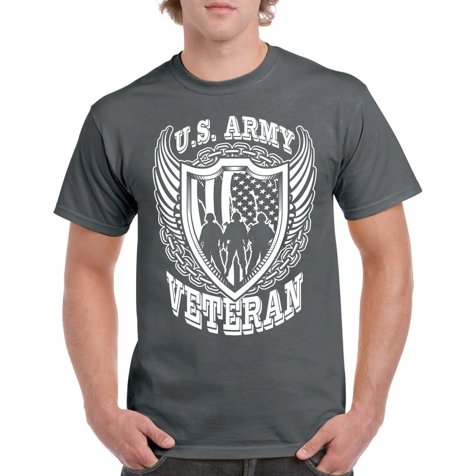 Ветеран футболка армейский ветеринар США война Вьетнам военный герой солдат