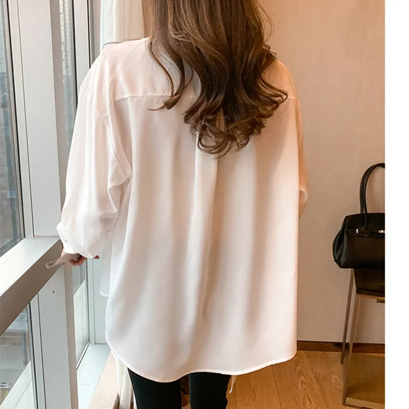 

Vintage Patchwork Irregular Cut Out Print Loose Shirts Women Long Sleeve Blouse 2021 Fashion Ladies Chic Streetwear Splicing Top