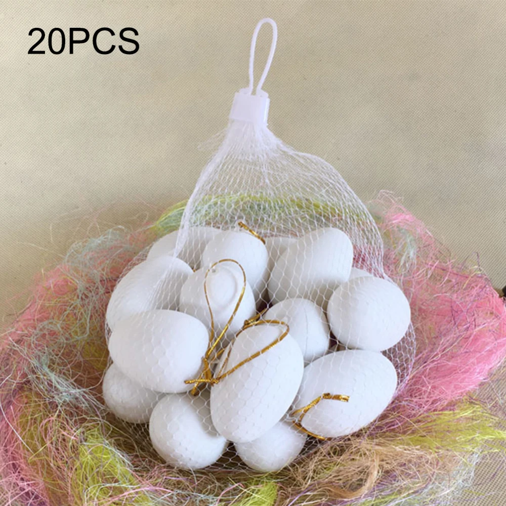 

20 Pcs Realistic Chicken Eggs Toy Food Playset Pretend Play Artificial Home Decor For Kids