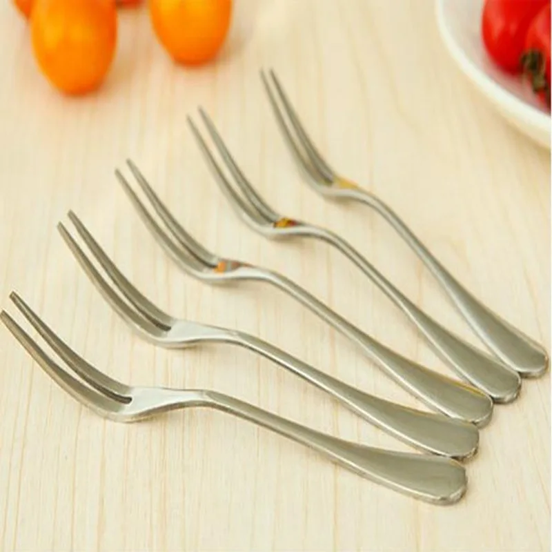 2/5/10 шт/набор из нержавеющей стали вилка для фруктов десерт торт салата столовые