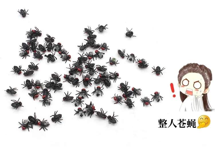 10 pcs/lot Halloween Novelty Funny Spoof toys Simulation Centipede Fly Cockroach Scorpion 4 kinds of insects kids creative gift
