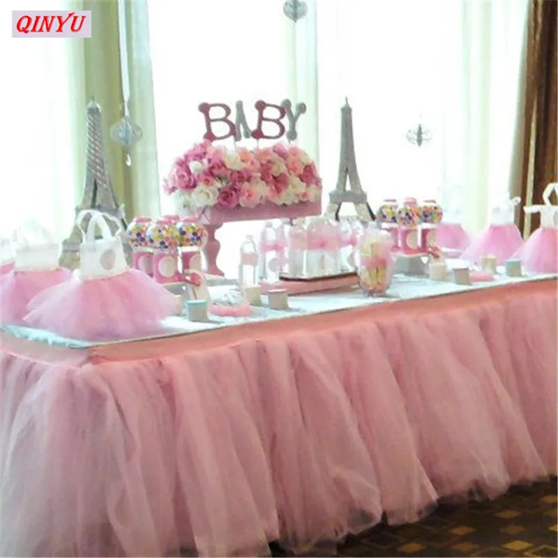 25Yards 15cm Tulle Roll Spool Red Blue Organza Fabric White DIY Tutu Skirt Girl Baby Shower Party Supplies 5z | Дом и сад
