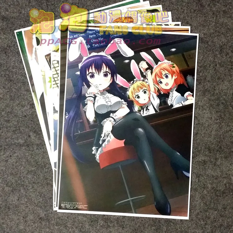 

8 шт./1 партия аниме-это заказ кролика Изображение Плакаты цифры постер 42x29 см для монтажа на стену коллекция украшений для дома подарок