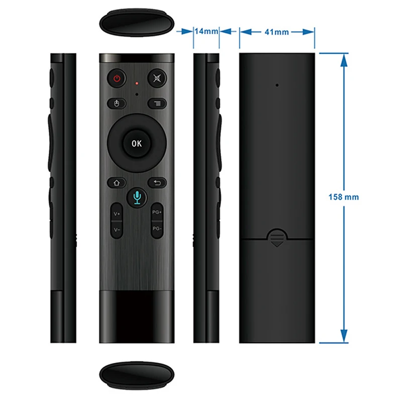 Bluetooth/2,4 ГГц wifi голосовое дистанционное управление воздушная мышь с usb-приемником для смарт-ТВ на андроид Box IP tv AS99