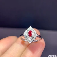 kjjeaxcmy fine jewelry 925 sterling silver inlaid natural adjustable ruby new female woman girl miss ring exquisite