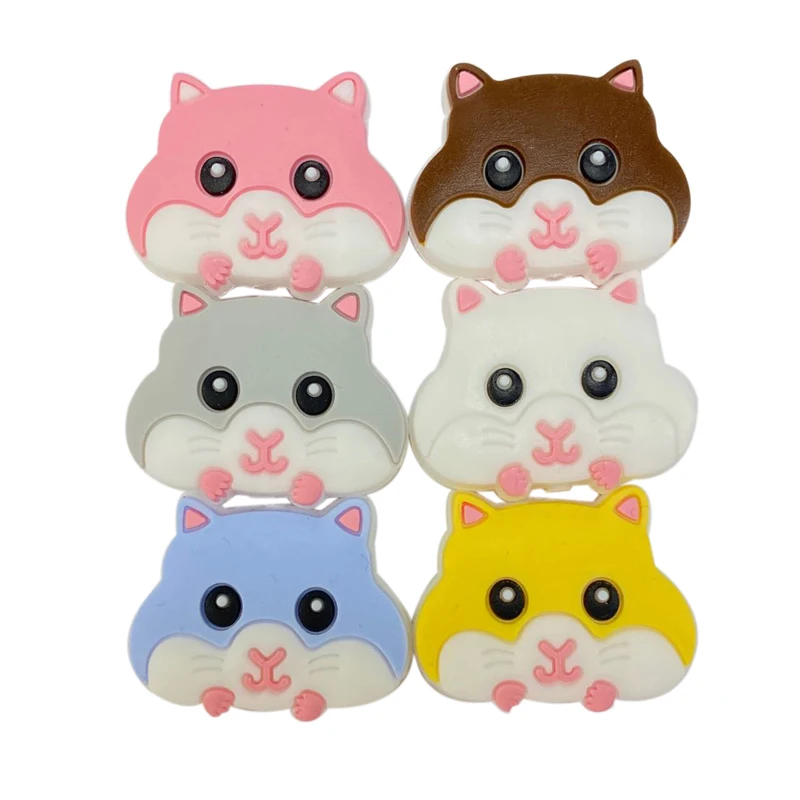 10 шт Мини милый хомяк принтом в виде слона для маленьких Прорезыватель зубов