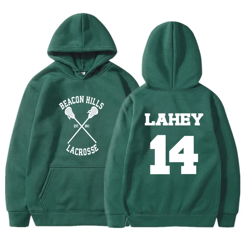 Толстовка с капюшоном волк для мужчин и женщин худи принтом McCall 11 Lacrosse Stilinski 24 Lahey