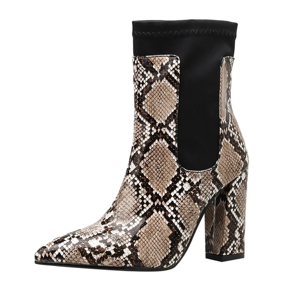 2019 г. женские модные осенне зимние ботинки повседневные тонкие с острым носком на