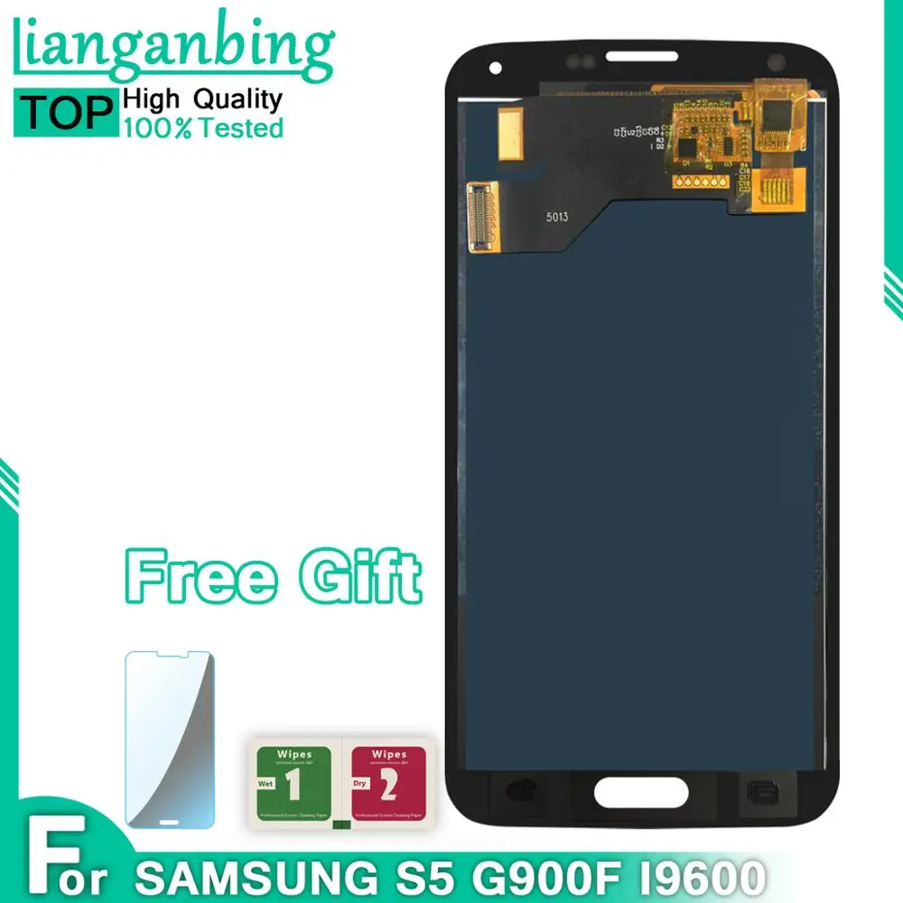 Super AMOLED для SAMSUNG Galaxy S5 ЖК дисплей i9600 G900 G900M SM G900F сенсорный экран дигитайзер в сборе