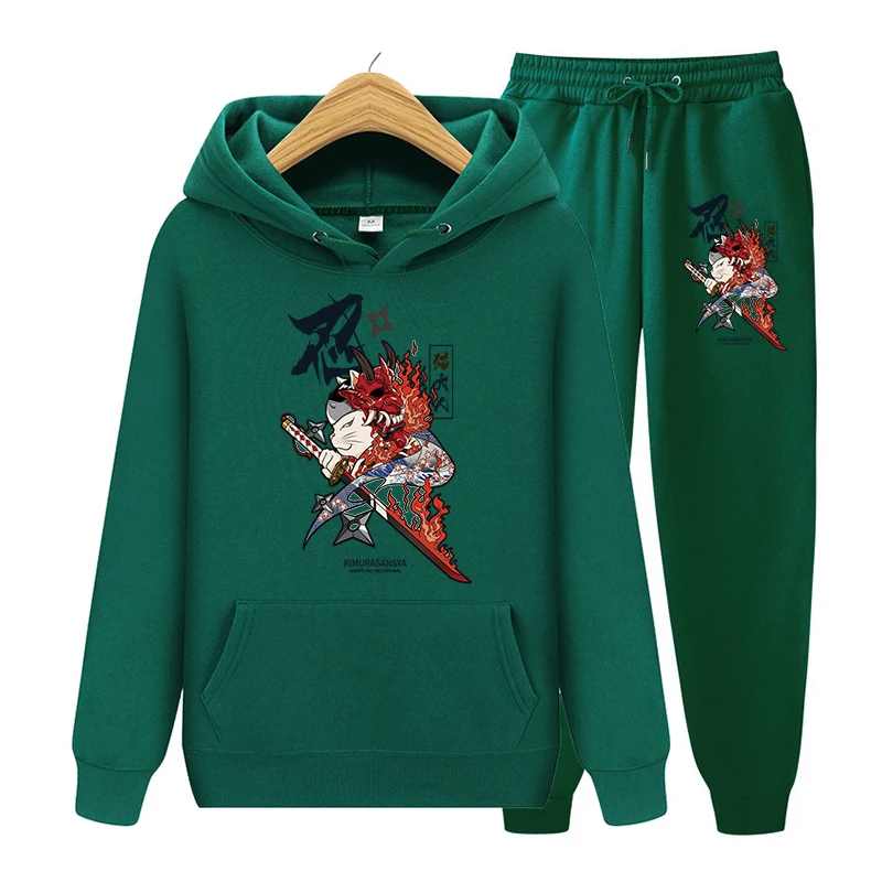 

New Hoodies Tracksuit Sets Hoodie+Pants Sweatshirts Hoodie Gift Football Sets Spring Autumn Long Sleeve Japan Harajuku Hoodie