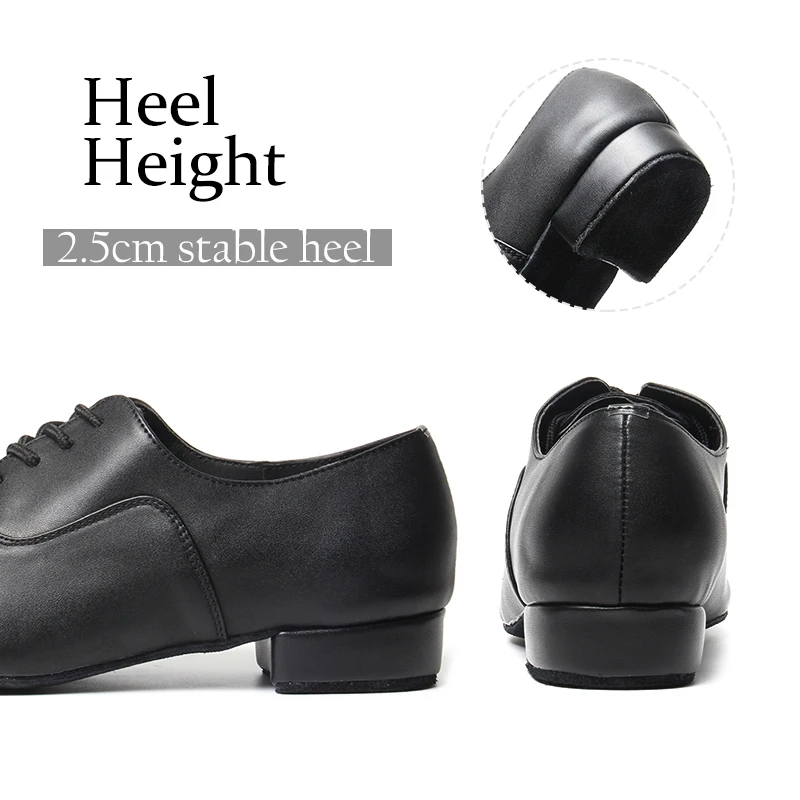 DKZSYIM Men Dance Shoes Latin Ballroom dance shoes Modern Indoor Shoes Men Tango Shoes Dance Sneaker For Boy heeled 2.5cm