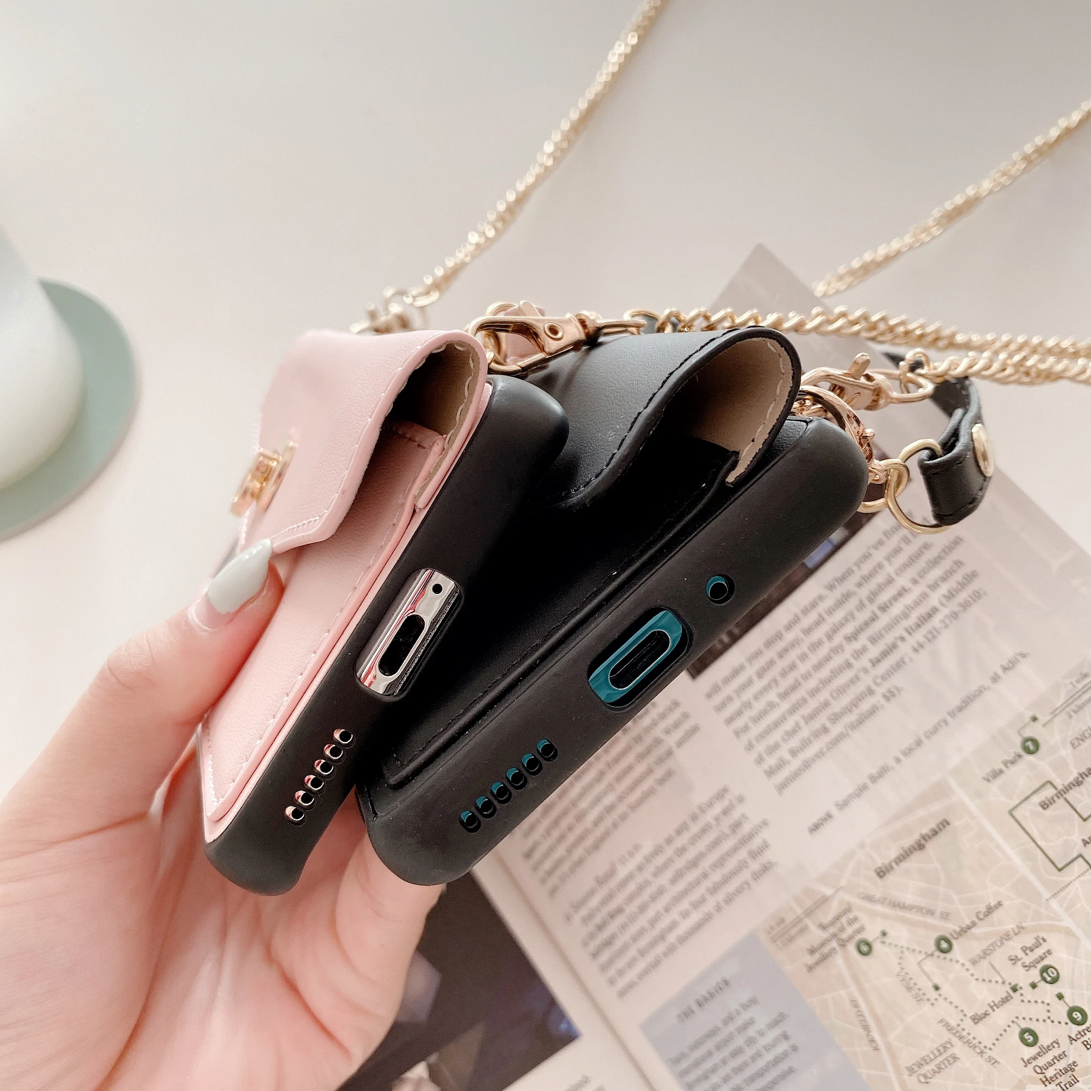 

Fashion Lanyard Wallet Phone Case For HUAWEI P40 P30 Mate 40 Mate 30 Pro Official Luxury Leather Crossbody Chain Bag Cover