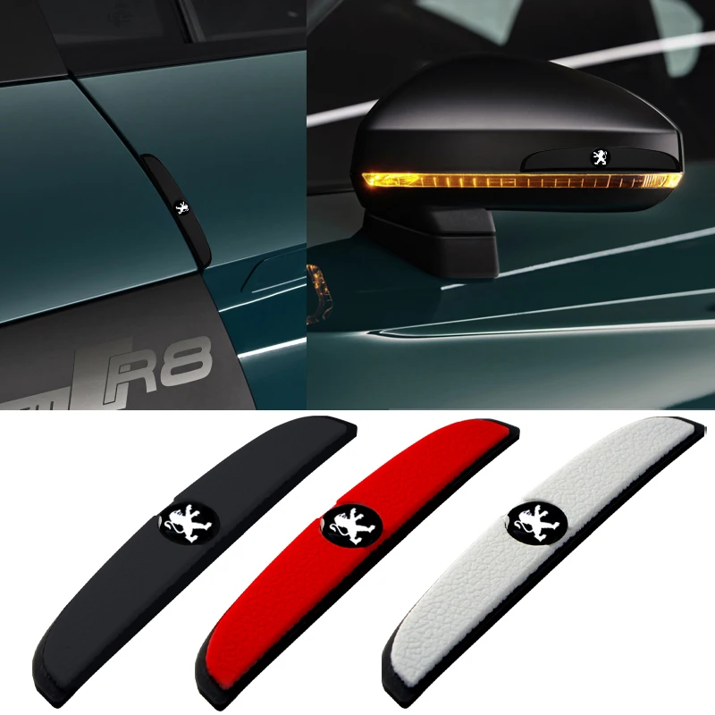 

Car Door Rearview Mirror Rubber Anti-Collision Strip Protector Stickers for Peugeot 206 307 406 407 207 208 308 508 2008 3008 Et