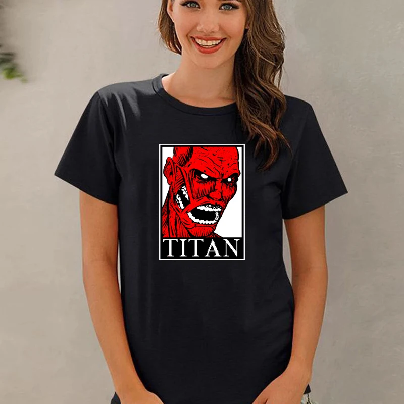 

Summer Vogue Attack on Titan Printed Japanese Anime Short Tshirt High Quality O-Neck Cotton Tops O-neck Loose Hipster Tee