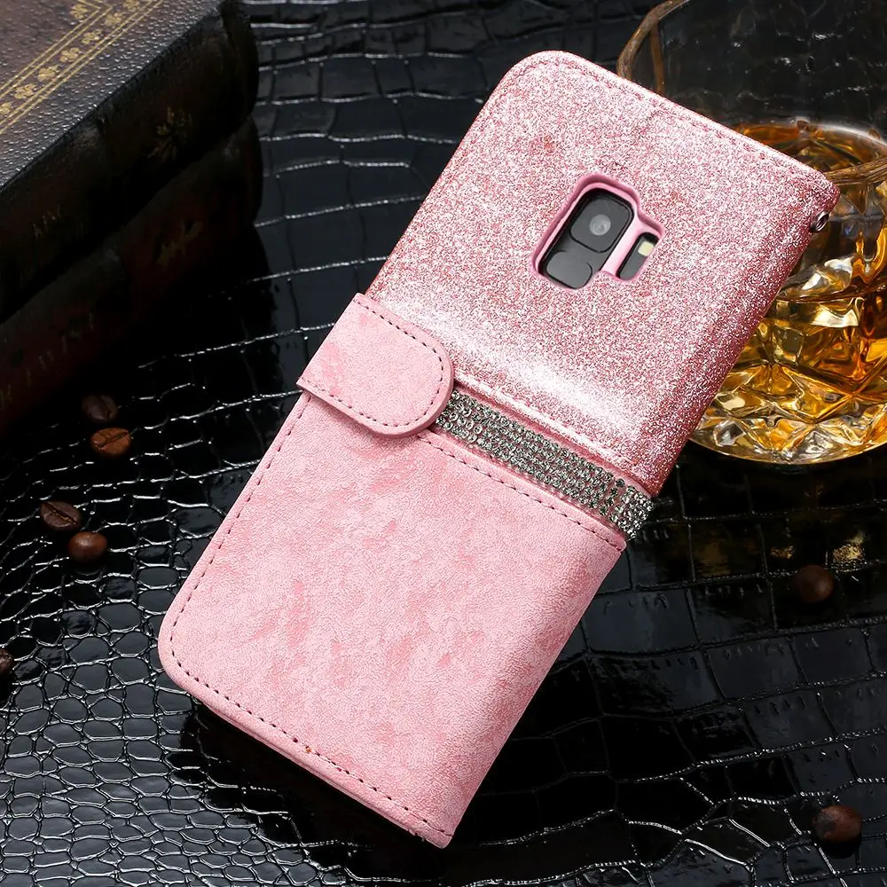 LCHULLE роскошный флип Кошелек из искусственной кожи чехол для Samsung Galaxy A6 J6 Plus 2018 A3 J5