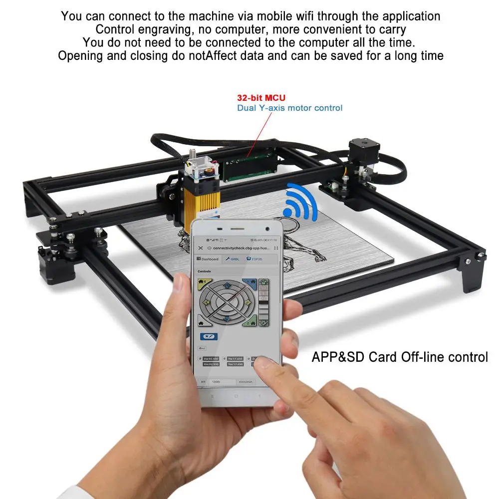 ZBAITU M37 40W Laser Cutter Engraver Machine CNC Engraving Offline Control 32-Bit Carving Wood/Metal/Acrylic. | Инструменты
