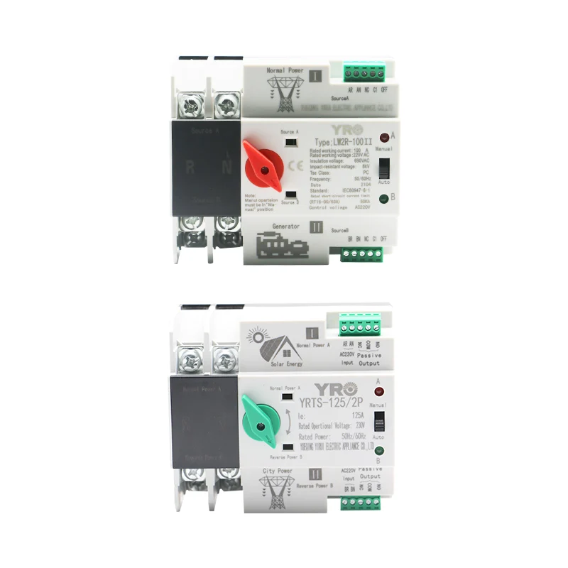 Din Rail 2P Mini ATS Dual Power Automatic Transfer Switch Electrical Selector Switches Uninterrupted 100A | Обустройство дома