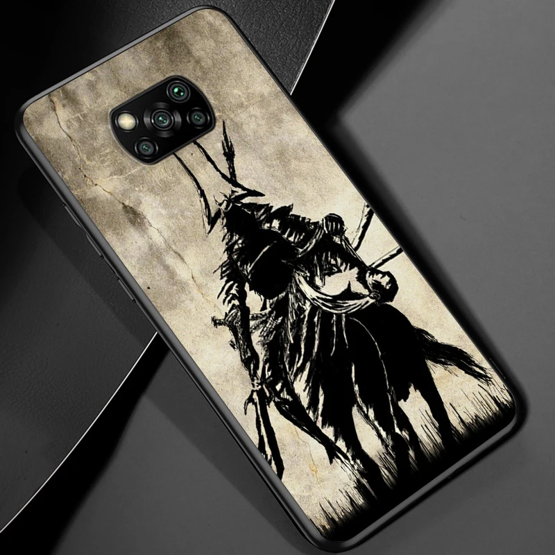 japanese samurai for xiaomi poco x3 nfc x2 m3 m2 f2 pro c3 f1 a2 lite a1 mix3 play silicone soft black phone case free global shipping