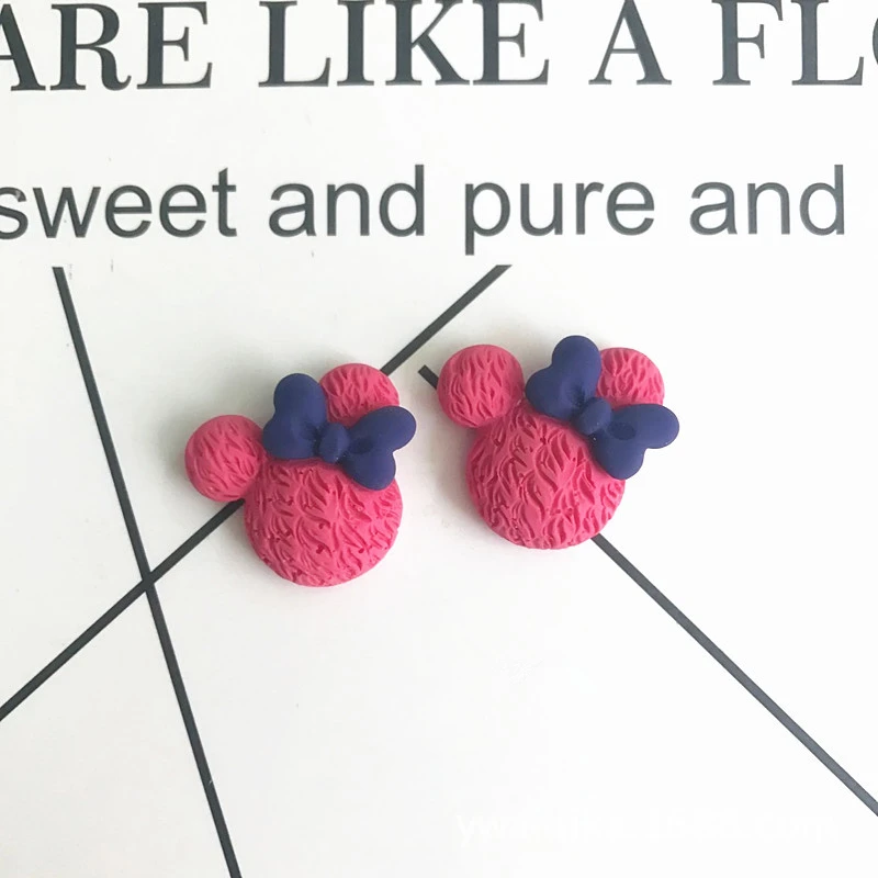 

30Pcs Cartoon Cute Frosted Bowknot Planar Resin DIY Headwear Earring Crafts Accessories Flat Back Resin Phone Decor Applique