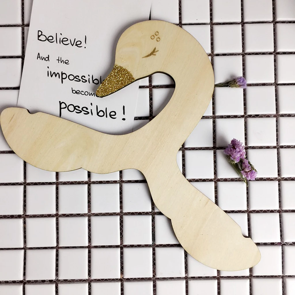 

Wooden Swan Clothes er Bow for Baby Kids Room Nursery Wooden Coat Clothes Hook er with Ribbon