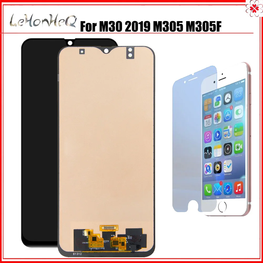 

ЖК-дисплей M30 для samsung galaxy M30 2019 M305 M305F, дисплей с сенсорным экраном и дигитайзером в сборе для samsung M30, ЖК-экран