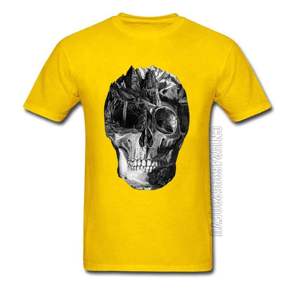 Футболка мужская с рисунком черепа 100% хлопок коротким рукавом|Мужские футболки| |