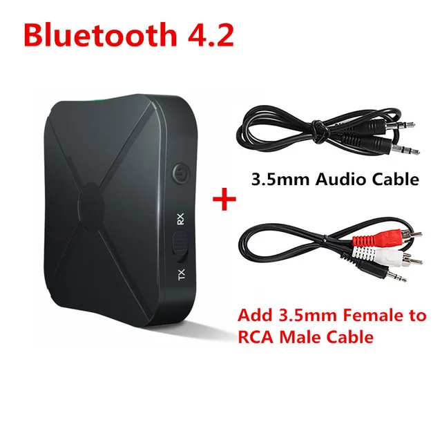 Популярный Bluetooth 5,0 4,2 аудио передатчик приемник 2в1 ТВ автомобильный музыкальный приемник 3,5 мм AUX RCA беспроводной адаптер для наушников динамик - Цвет: Color2 Bluetooth 4.2