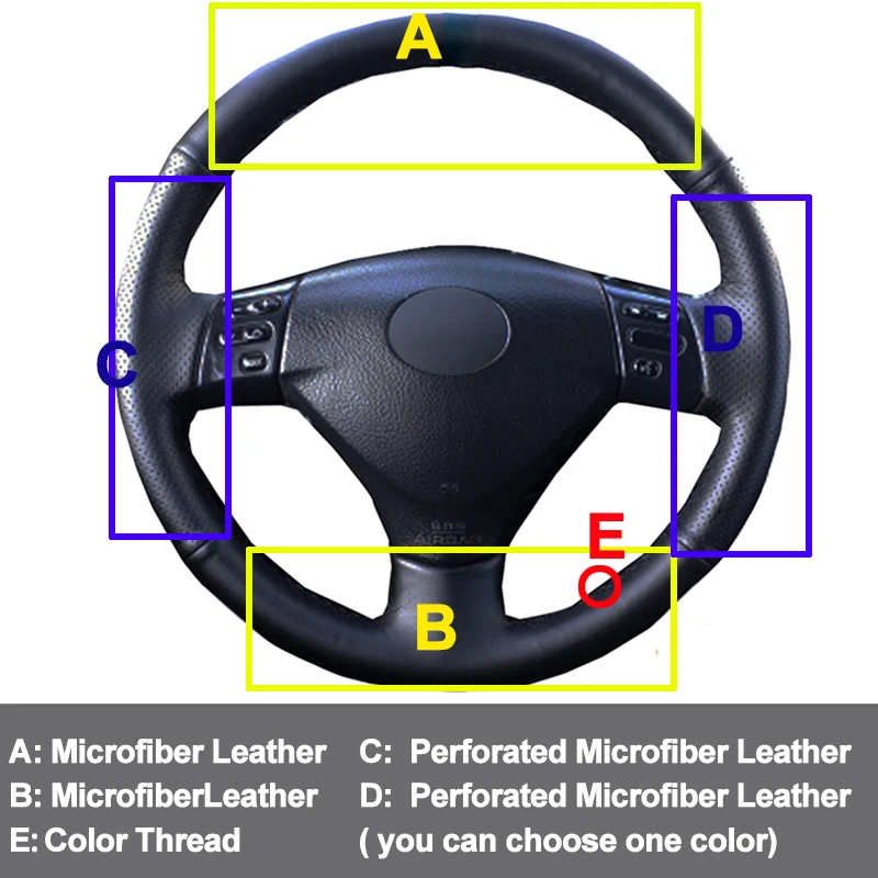 Авто Рулевое колесо подходит для Lexus RX330 RX400h RX400 2004-2007 Toyota Corolla Verso 2006 Camry 2004-2006 Volant 2005
