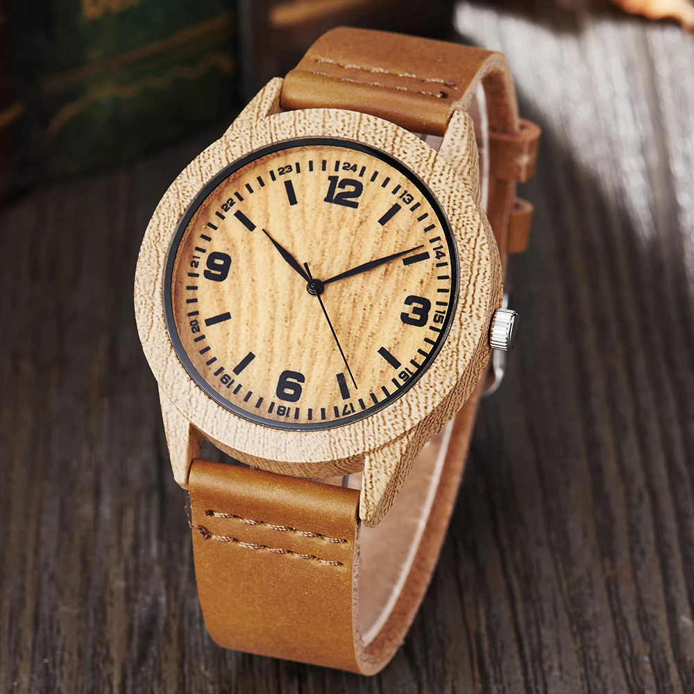 

Casual Men Watches Fashion Design Deer Watches Imitation Wood Watch Men Leather Band Quartz Watch Reloj Hombre Relogio Masculino
