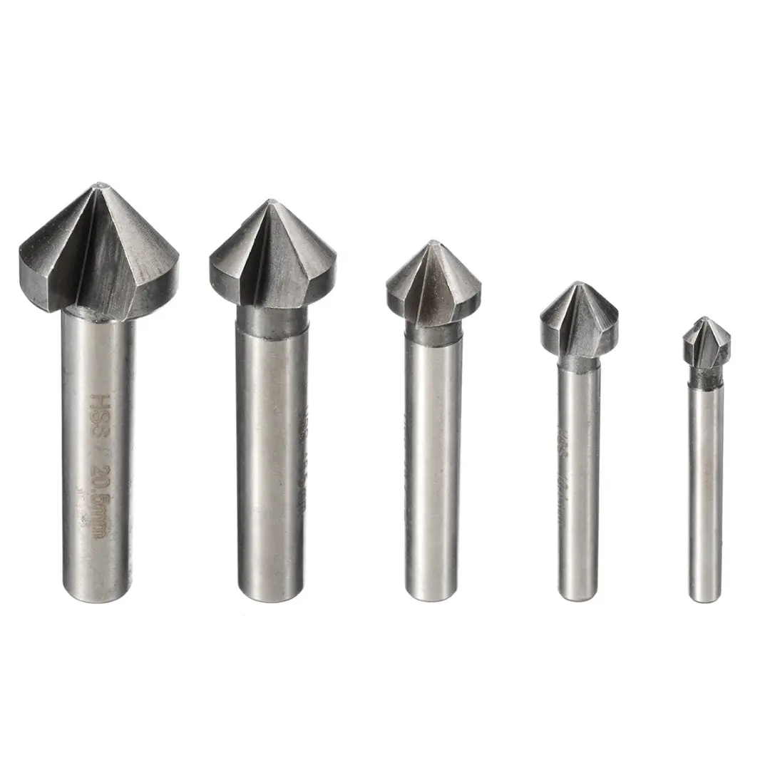 3 фрезы HSS зенкер сверло 90 градусов Деревообработка фаска сталь резак для