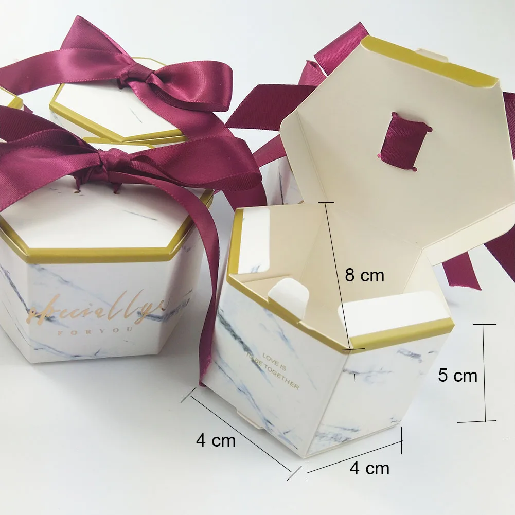 Новые Креативные Свадебные коробки для конфет в мраморном стиле Подарочная