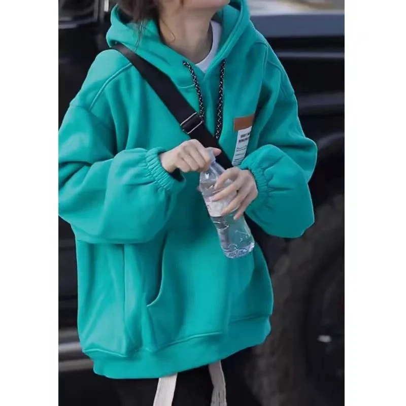 

Plush And Thickened Sweater Women's Loose Korean Autumn Winter 2021 New Design Sense Of Minority Lazy Wind Top Em*