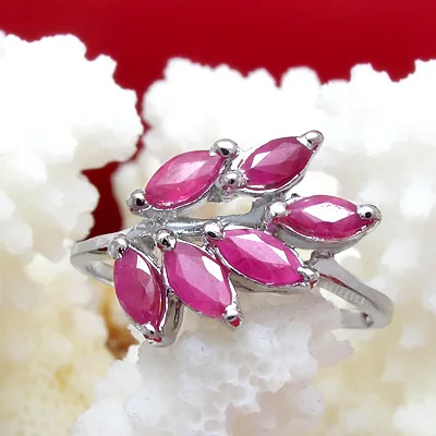 100% натуральный рубиновое кольцо для вечерние 2 5 мм * Огранка маркиза рубин